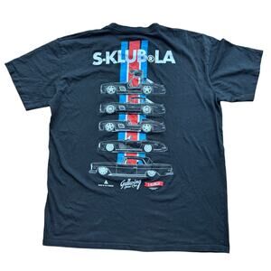 S-Klub LA Gull Wing Social Group Men's XL T-Shirt Tee Black Car Club Los Angeles